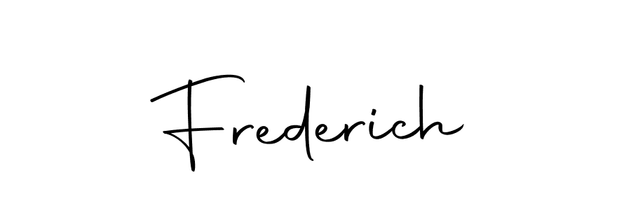 Use a signature maker to create a handwritten signature online. With this signature software, you can design (Autography-DOLnW) your own signature for name Frederich. Frederich signature style 10 images and pictures png