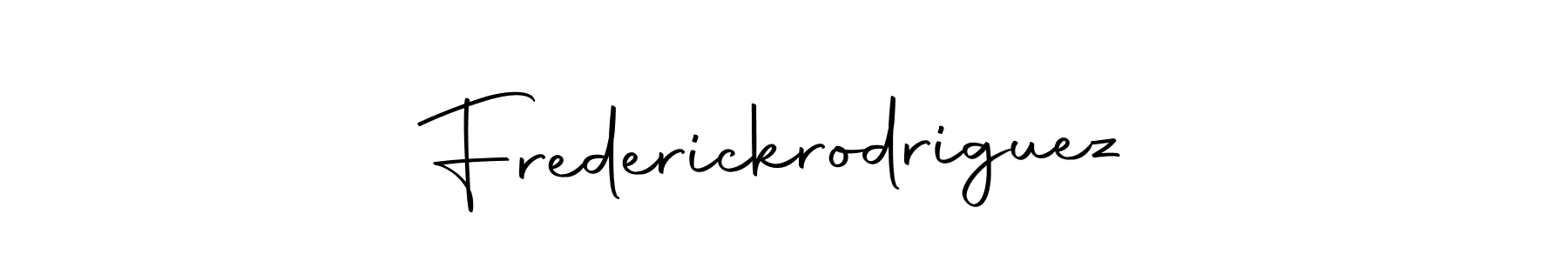 Design your own signature with our free online signature maker. With this signature software, you can create a handwritten (Autography-DOLnW) signature for name Frederickrodriguez. Frederickrodriguez signature style 10 images and pictures png