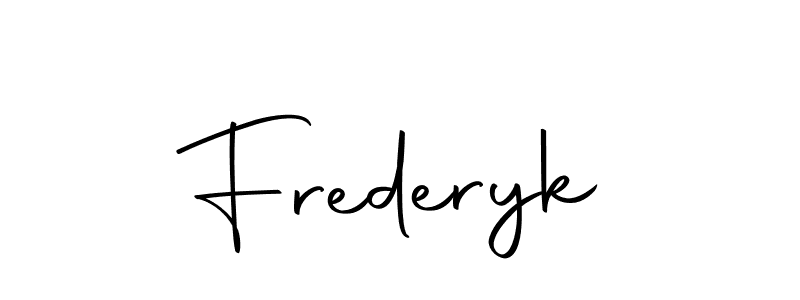 Create a beautiful signature design for name Frederyk. With this signature (Autography-DOLnW) fonts, you can make a handwritten signature for free. Frederyk signature style 10 images and pictures png