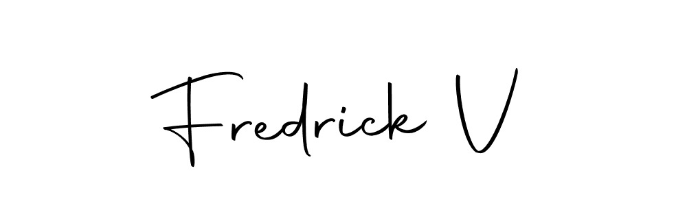 Use a signature maker to create a handwritten signature online. With this signature software, you can design (Autography-DOLnW) your own signature for name Fredrick V. Fredrick V signature style 10 images and pictures png