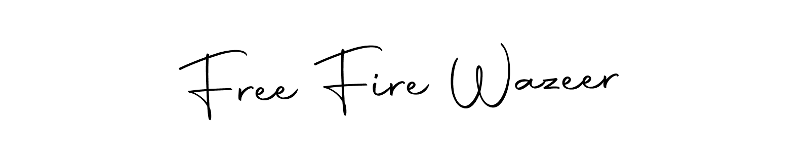 Design your own signature with our free online signature maker. With this signature software, you can create a handwritten (Autography-DOLnW) signature for name Free Fire Wazeer. Free Fire Wazeer signature style 10 images and pictures png