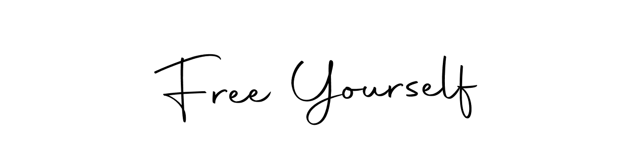 Similarly Autography-DOLnW is the best handwritten signature design. Signature creator online .You can use it as an online autograph creator for name Free Yourself. Free Yourself signature style 10 images and pictures png