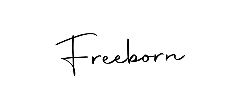 How to make Freeborn name signature. Use Autography-DOLnW style for creating short signs online. This is the latest handwritten sign. Freeborn signature style 10 images and pictures png