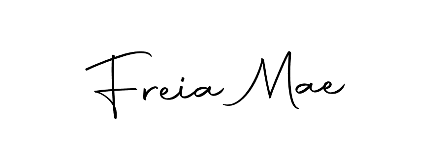 Freia Mae stylish signature style. Best Handwritten Sign (Autography-DOLnW) for my name. Handwritten Signature Collection Ideas for my name Freia Mae. Freia Mae signature style 10 images and pictures png