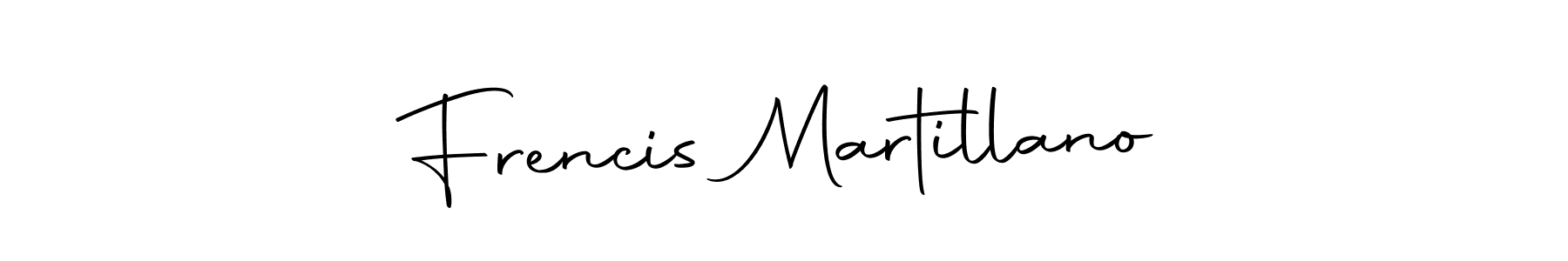How to make Frencis Martillano name signature. Use Autography-DOLnW style for creating short signs online. This is the latest handwritten sign. Frencis Martillano signature style 10 images and pictures png