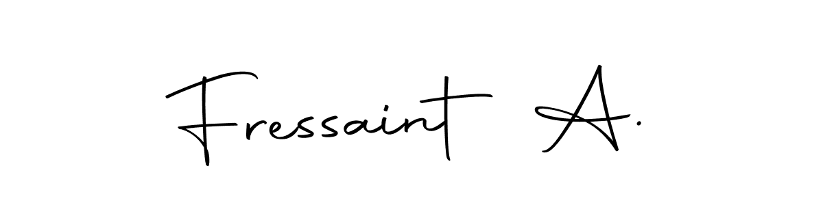 This is the best signature style for the Fressaint A. name. Also you like these signature font (Autography-DOLnW). Mix name signature. Fressaint A. signature style 10 images and pictures png