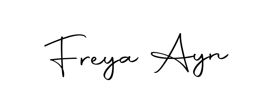 Freya Ayn stylish signature style. Best Handwritten Sign (Autography-DOLnW) for my name. Handwritten Signature Collection Ideas for my name Freya Ayn. Freya Ayn signature style 10 images and pictures png