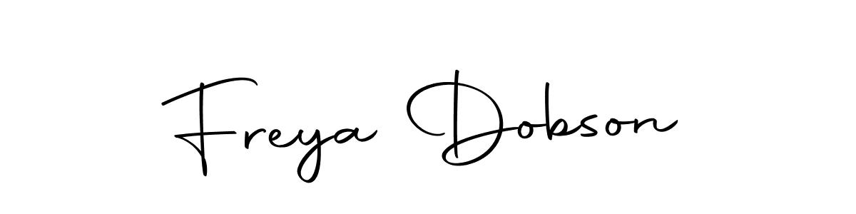 Freya Dobson stylish signature style. Best Handwritten Sign (Autography-DOLnW) for my name. Handwritten Signature Collection Ideas for my name Freya Dobson. Freya Dobson signature style 10 images and pictures png
