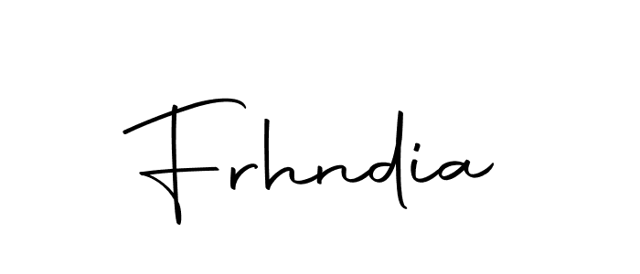 How to make Frhndia name signature. Use Autography-DOLnW style for creating short signs online. This is the latest handwritten sign. Frhndia signature style 10 images and pictures png