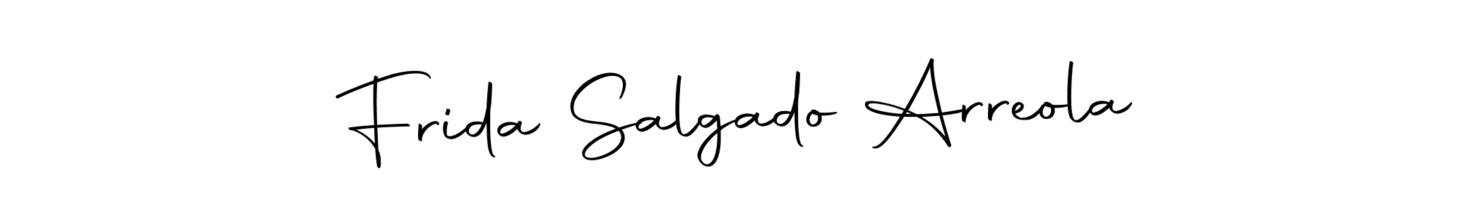How to make Frida Salgado Arreola name signature. Use Autography-DOLnW style for creating short signs online. This is the latest handwritten sign. Frida Salgado Arreola signature style 10 images and pictures png