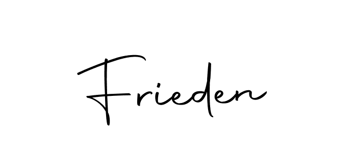 Use a signature maker to create a handwritten signature online. With this signature software, you can design (Autography-DOLnW) your own signature for name Frieden. Frieden signature style 10 images and pictures png