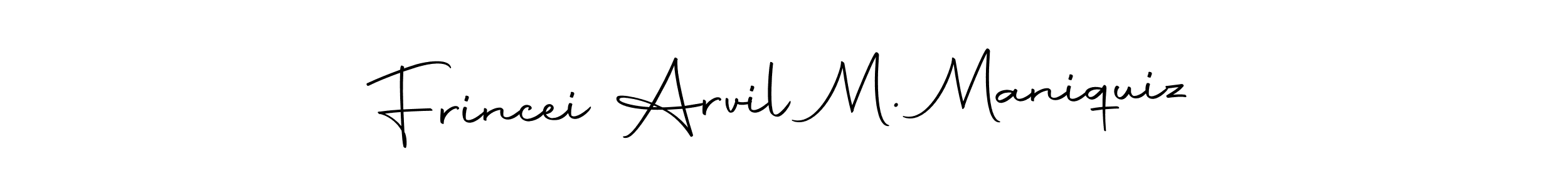 Make a beautiful signature design for name Frincei Arvil M. Maniquiz. Use this online signature maker to create a handwritten signature for free. Frincei Arvil M. Maniquiz signature style 10 images and pictures png