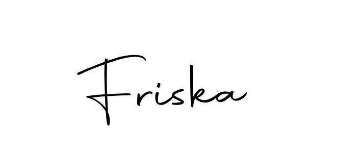 You should practise on your own different ways (Autography-DOLnW) to write your name (Friska ) in signature. don't let someone else do it for you. Friska  signature style 10 images and pictures png