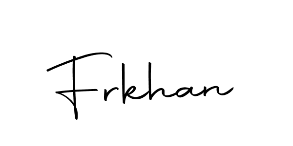 Make a beautiful signature design for name Frkhan. With this signature (Autography-DOLnW) style, you can create a handwritten signature for free. Frkhan signature style 10 images and pictures png