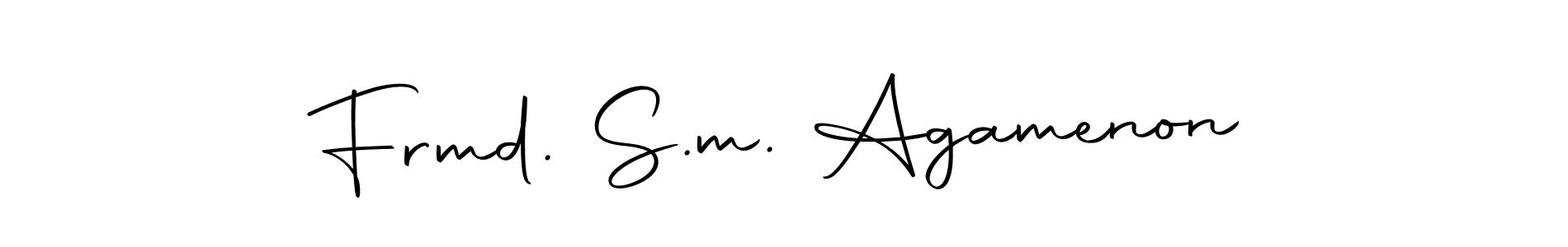 It looks lik you need a new signature style for name Frmd. S.m. Agamenon. Design unique handwritten (Autography-DOLnW) signature with our free signature maker in just a few clicks. Frmd. S.m. Agamenon signature style 10 images and pictures png