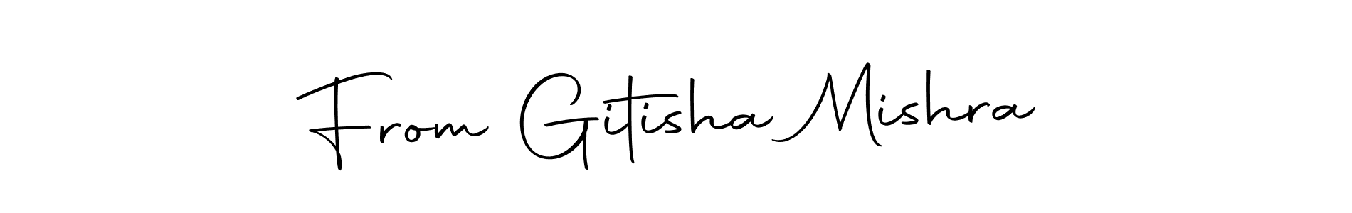 The best way (Autography-DOLnW) to make a short signature is to pick only two or three words in your name. The name From Gitisha Mishra include a total of six letters. For converting this name. From Gitisha Mishra signature style 10 images and pictures png