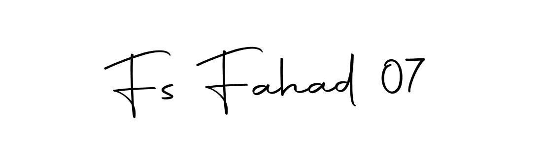 Make a beautiful signature design for name Fs Fahad 07. Use this online signature maker to create a handwritten signature for free. Fs Fahad 07 signature style 10 images and pictures png