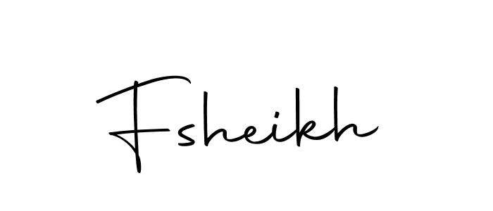 Create a beautiful signature design for name Fsheikh. With this signature (Autography-DOLnW) fonts, you can make a handwritten signature for free. Fsheikh signature style 10 images and pictures png