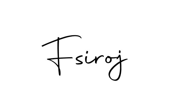 You should practise on your own different ways (Autography-DOLnW) to write your name (Fsiroj) in signature. don't let someone else do it for you. Fsiroj signature style 10 images and pictures png