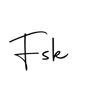 Use a signature maker to create a handwritten signature online. With this signature software, you can design (Autography-DOLnW) your own signature for name Fsk. Fsk signature style 10 images and pictures png