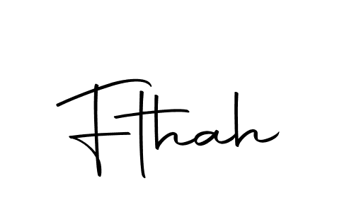 Design your own signature with our free online signature maker. With this signature software, you can create a handwritten (Autography-DOLnW) signature for name Fthah. Fthah signature style 10 images and pictures png