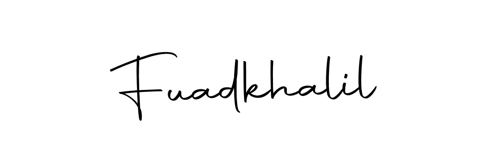 Use a signature maker to create a handwritten signature online. With this signature software, you can design (Autography-DOLnW) your own signature for name Fuadkhalil. Fuadkhalil signature style 10 images and pictures png