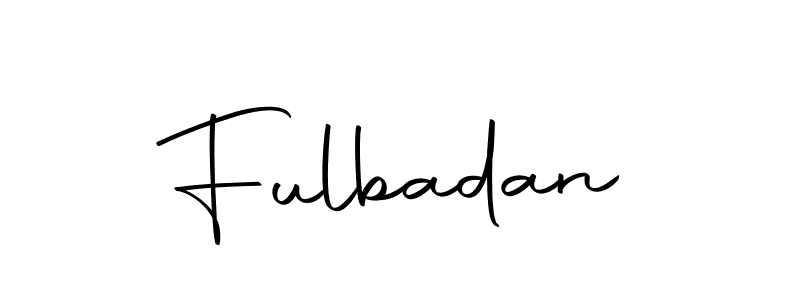 Create a beautiful signature design for name Fulbadan. With this signature (Autography-DOLnW) fonts, you can make a handwritten signature for free. Fulbadan signature style 10 images and pictures png