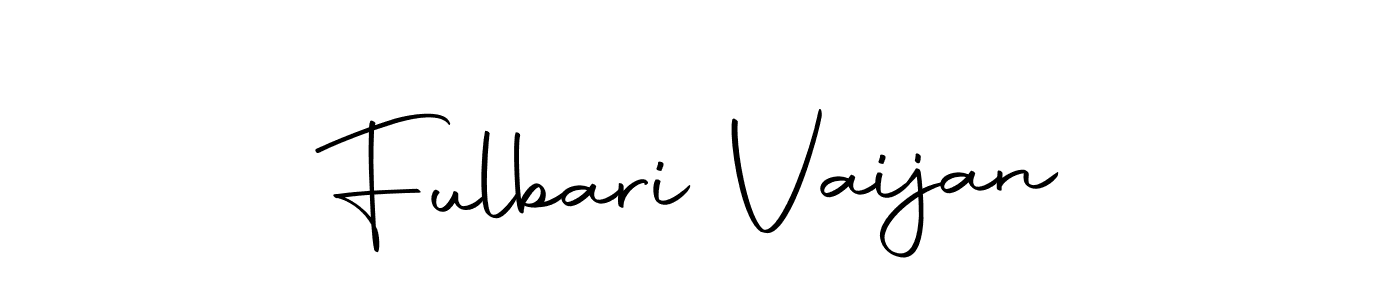 Make a beautiful signature design for name Fulbari Vaijan. With this signature (Autography-DOLnW) style, you can create a handwritten signature for free. Fulbari Vaijan signature style 10 images and pictures png