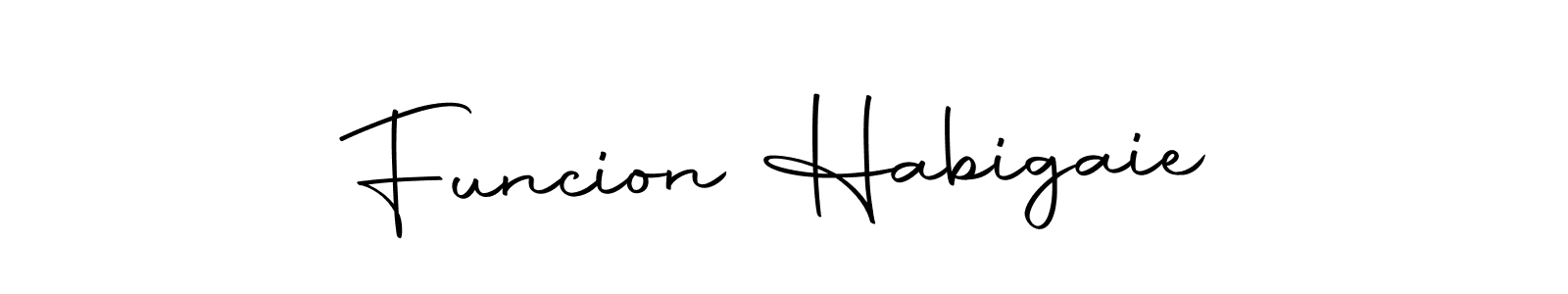 if you are searching for the best signature style for your name Funcion Habigaie. so please give up your signature search. here we have designed multiple signature styles  using Autography-DOLnW. Funcion Habigaie signature style 10 images and pictures png
