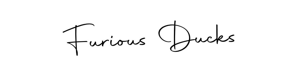 Furious Ducks stylish signature style. Best Handwritten Sign (Autography-DOLnW) for my name. Handwritten Signature Collection Ideas for my name Furious Ducks. Furious Ducks signature style 10 images and pictures png