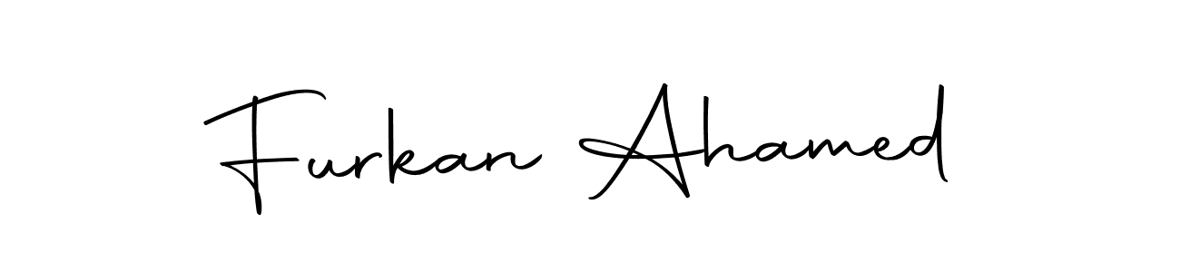 How to make Furkan Ahamed name signature. Use Autography-DOLnW style for creating short signs online. This is the latest handwritten sign. Furkan Ahamed signature style 10 images and pictures png