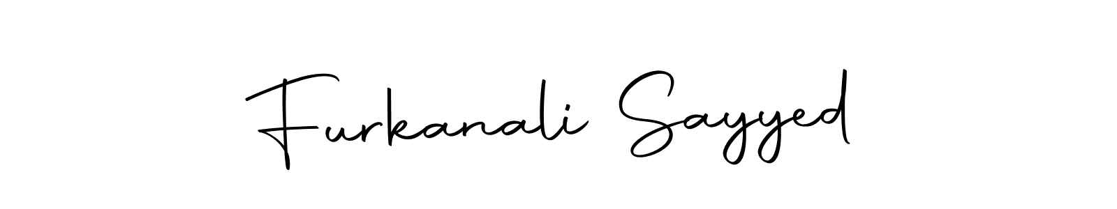 How to make Furkanali Sayyed name signature. Use Autography-DOLnW style for creating short signs online. This is the latest handwritten sign. Furkanali Sayyed signature style 10 images and pictures png