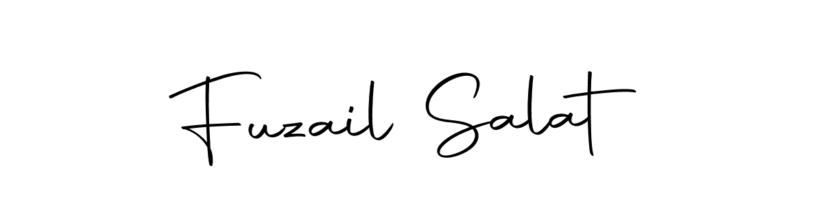 Make a beautiful signature design for name Fuzail Salat. Use this online signature maker to create a handwritten signature for free. Fuzail Salat signature style 10 images and pictures png