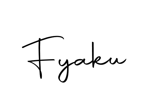 Create a beautiful signature design for name Fyaku. With this signature (Autography-DOLnW) fonts, you can make a handwritten signature for free. Fyaku signature style 10 images and pictures png