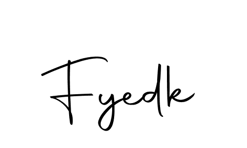 Create a beautiful signature design for name Fyedk. With this signature (Autography-DOLnW) fonts, you can make a handwritten signature for free. Fyedk signature style 10 images and pictures png