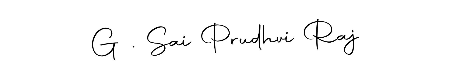 Use a signature maker to create a handwritten signature online. With this signature software, you can design (Autography-DOLnW) your own signature for name G . Sai Prudhvi Raj. G . Sai Prudhvi Raj signature style 10 images and pictures png