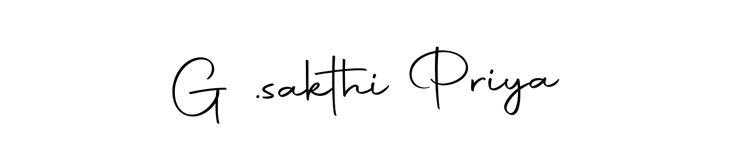 Create a beautiful signature design for name G .sakthi Priya. With this signature (Autography-DOLnW) fonts, you can make a handwritten signature for free. G .sakthi Priya signature style 10 images and pictures png