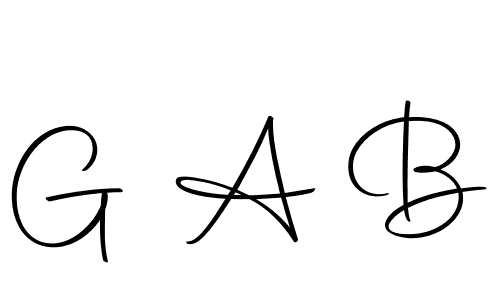 You should practise on your own different ways (Autography-DOLnW) to write your name (G A B) in signature. don't let someone else do it for you. G A B signature style 10 images and pictures png