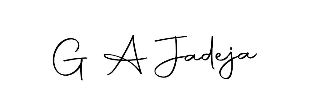 Design your own signature with our free online signature maker. With this signature software, you can create a handwritten (Autography-DOLnW) signature for name G A Jadeja. G A Jadeja signature style 10 images and pictures png