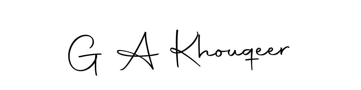 Create a beautiful signature design for name G A Khouqeer. With this signature (Autography-DOLnW) fonts, you can make a handwritten signature for free. G A Khouqeer signature style 10 images and pictures png