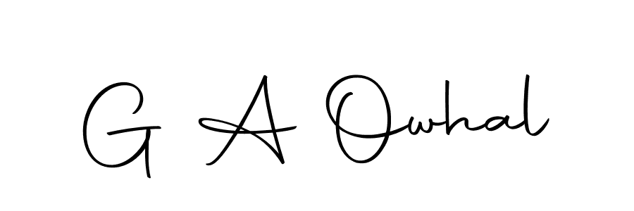 Make a beautiful signature design for name G A Owhal. Use this online signature maker to create a handwritten signature for free. G A Owhal signature style 10 images and pictures png