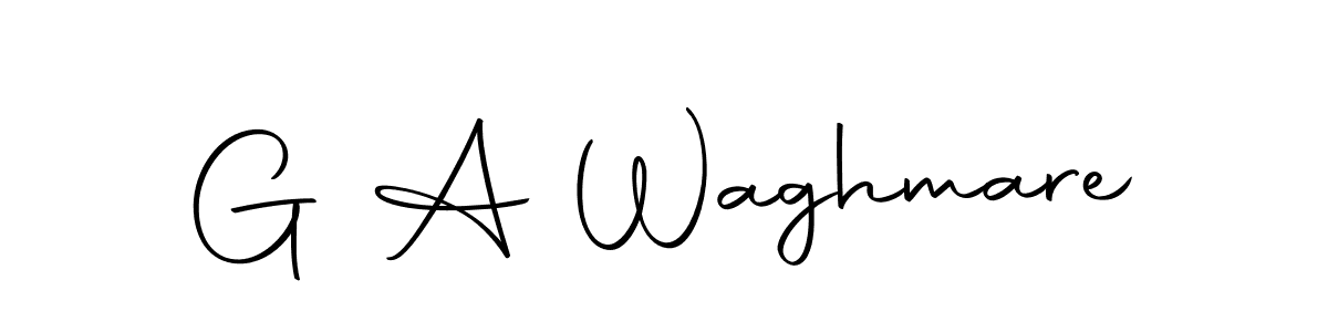 How to make G A Waghmare name signature. Use Autography-DOLnW style for creating short signs online. This is the latest handwritten sign. G A Waghmare signature style 10 images and pictures png