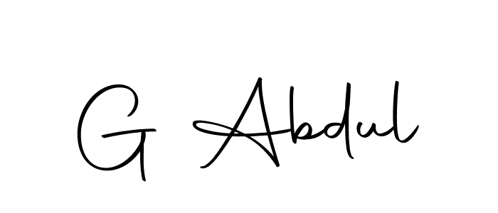 The best way (Autography-DOLnW) to make a short signature is to pick only two or three words in your name. The name G Abdul include a total of six letters. For converting this name. G Abdul signature style 10 images and pictures png