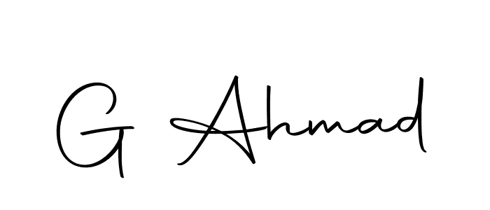 Design your own signature with our free online signature maker. With this signature software, you can create a handwritten (Autography-DOLnW) signature for name G Ahmad. G Ahmad signature style 10 images and pictures png