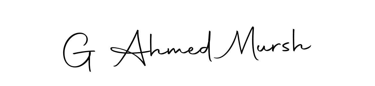 Use a signature maker to create a handwritten signature online. With this signature software, you can design (Autography-DOLnW) your own signature for name G Ahmed Mursh. G Ahmed Mursh signature style 10 images and pictures png
