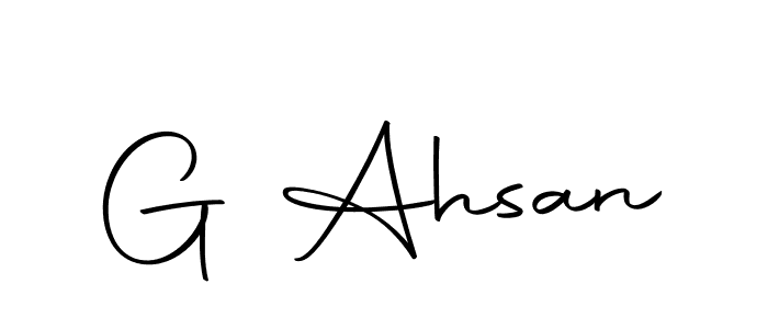 Design your own signature with our free online signature maker. With this signature software, you can create a handwritten (Autography-DOLnW) signature for name G Ahsan. G Ahsan signature style 10 images and pictures png