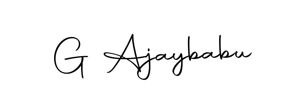 Use a signature maker to create a handwritten signature online. With this signature software, you can design (Autography-DOLnW) your own signature for name G Ajaybabu. G Ajaybabu signature style 10 images and pictures png
