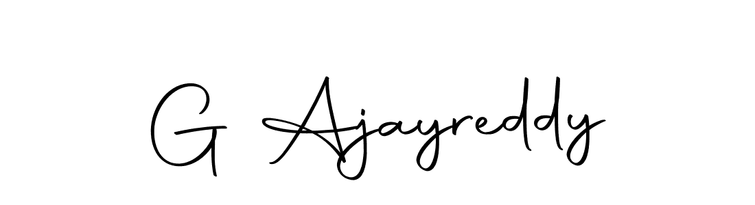 How to make G Ajayreddy name signature. Use Autography-DOLnW style for creating short signs online. This is the latest handwritten sign. G Ajayreddy signature style 10 images and pictures png