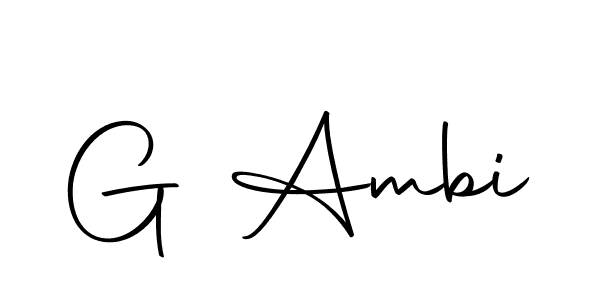 Create a beautiful signature design for name G Ambi. With this signature (Autography-DOLnW) fonts, you can make a handwritten signature for free. G Ambi signature style 10 images and pictures png