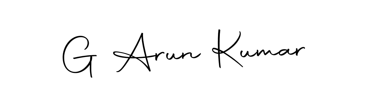 How to make G Arun Kumar name signature. Use Autography-DOLnW style for creating short signs online. This is the latest handwritten sign. G Arun Kumar signature style 10 images and pictures png